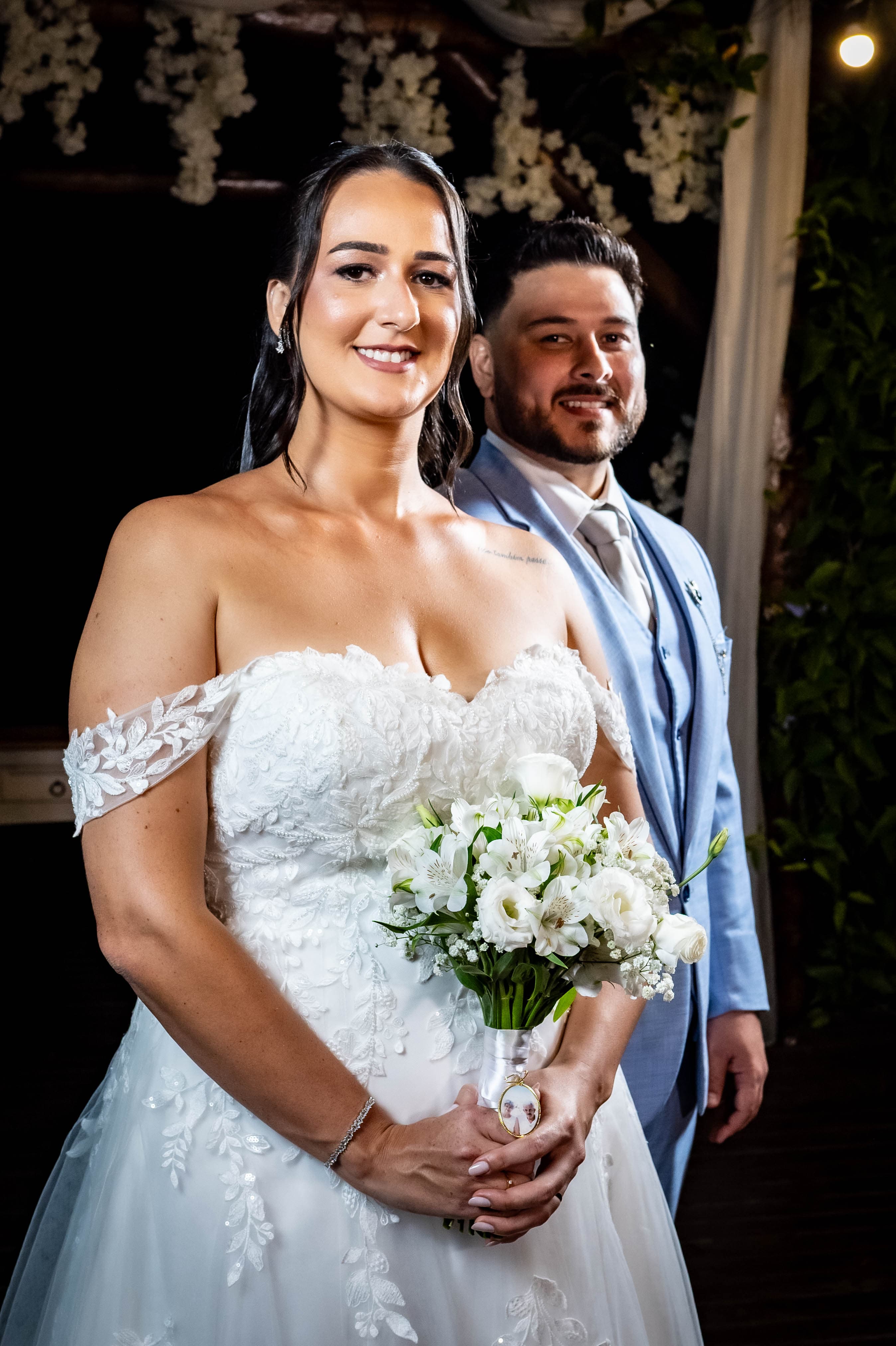 Retrato de casamento de Dyego e Erica
